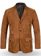 Load image into Gallery viewer, Men’s Tan Brown Suede Leather Blazer