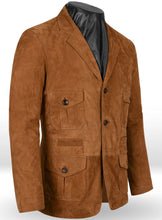 Load image into Gallery viewer, Men’s Tan Brown Suede Leather Blazer