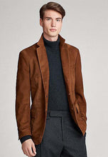 Load image into Gallery viewer, Men’s Tan Brown Suede Leather Blazer