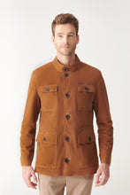 Load image into Gallery viewer, Men’s Tan Brown Suede Leather Trucker Coat