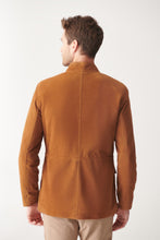 Load image into Gallery viewer, Men’s Tan Brown Suede Leather Trucker Coat