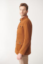 Load image into Gallery viewer, Men’s Tan Brown Suede Leather Trucker Coat