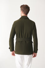 Load image into Gallery viewer, Men’s Green Suede Leather Trucker Coat