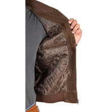 Load image into Gallery viewer, Suede Leather Bomber Jacket