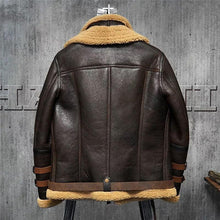 Load image into Gallery viewer, B3 Aviator Flight Sheepskin Fur Leather Jacket