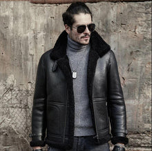 Load image into Gallery viewer, B3 RAF Sheepskin Aviator Jacket - Black Shearling Jacket
