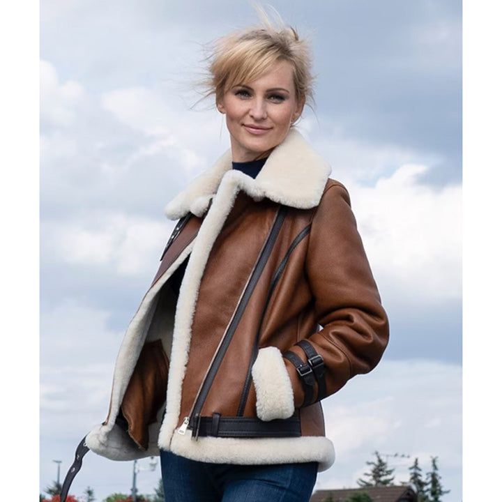 Shearling jacket women online