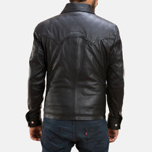 Load image into Gallery viewer, Men’s Black Classic Cowboy Leather Shirt