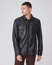 Load image into Gallery viewer, Men’s Black Classic Genuine Leather Shirt
