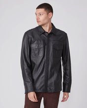 Load image into Gallery viewer, Men’s Black Classic Genuine Leather Shirt