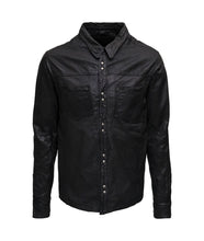 Load image into Gallery viewer, Men's Black Classic Leather Shirt