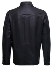 Load image into Gallery viewer, Men's Black Classic Leather Shirt Jeans Style