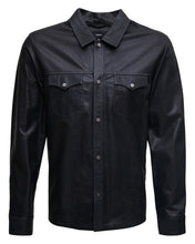 Load image into Gallery viewer, Men's Black Classic Leather Shirt Jeans Style