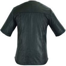Load image into Gallery viewer, Men’s Black Perforated Sheepskin Leather Shirt
