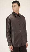 Load image into Gallery viewer, Men’s Black Sheepskin Leather Shirt