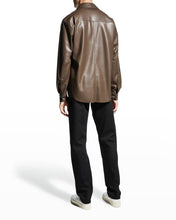 Load image into Gallery viewer, Men’s Chocolate Brown Genuine Leather Shirt