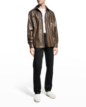 Load image into Gallery viewer, Men’s Chocolate Brown Genuine Leather Shirt