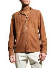 Load image into Gallery viewer, Men’s Classic Brown Suede Leather Shirt