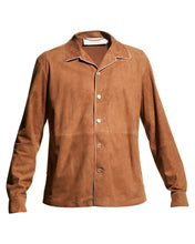 Load image into Gallery viewer, Men’s Classic Brown Suede Leather Shirt