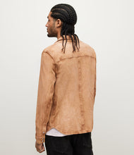 Load image into Gallery viewer, Men’s Cream Brown Suede Leather Shirt Jeans Style