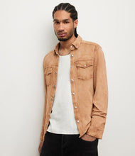 Load image into Gallery viewer, Men’s Cream Brown Suede Leather Shirt Jeans Style
