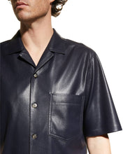 Load image into Gallery viewer, Men’s Black Half Sleeves Genuine Leather Shirt