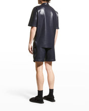 Load image into Gallery viewer, Men’s Black Half Sleeves Genuine Leather Shirt