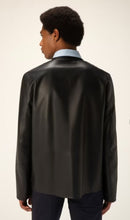 Load image into Gallery viewer, Men’s V-Neck Black Genuine Leather Shirt
