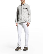 Load image into Gallery viewer, Men’s White Suede Genuine Leather Shirt