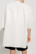 Load image into Gallery viewer, Trendy Men's White Leather Shirt Oversized