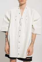 Load image into Gallery viewer, Trendy Men's White Leather Shirt Oversized