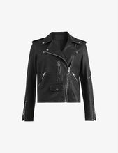 Load image into Gallery viewer, Women’s Black Leather Biker Jacket