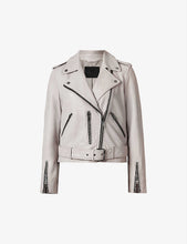 Load image into Gallery viewer, Women’s White Leather Biker Jacket