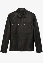 Load image into Gallery viewer, Men’s Black Leather Shirt