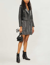 Load image into Gallery viewer, Women’s Black Leather Biker Jacket