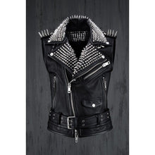 Load image into Gallery viewer, Leather Biker Punk Vest Online