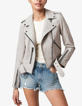 Load image into Gallery viewer, Women’s White Leather Biker Jacket