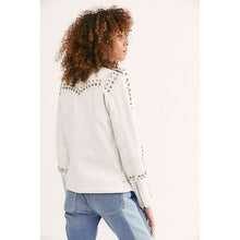Load image into Gallery viewer, Women’s White Leather Biker Punk Jacket