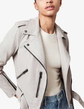 Load image into Gallery viewer, Women’s White Leather Biker Jacket