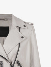 Load image into Gallery viewer, Women’s White Leather Biker Jacket