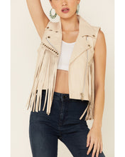 Load image into Gallery viewer, Vintage Leather Motorcycle Fringe Vest