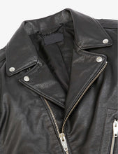 Load image into Gallery viewer, Men’s Black Leather Biker Jacket