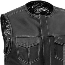 Load image into Gallery viewer, mens leather vest