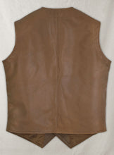 Load image into Gallery viewer, leather biker vest with gun pockets