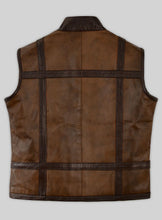 Load image into Gallery viewer, Camel Leather Vest