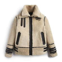 Load image into Gallery viewer, Off-White Merino Shearling Leather Jacket - Shearling Jacket