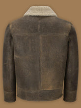 Load image into Gallery viewer, Brown Leather Bomber Jacket