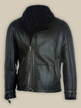Load image into Gallery viewer, Black B3 Shearling Bomber Jacket