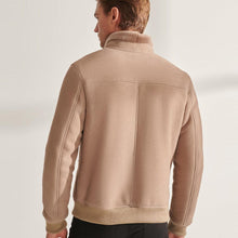Load image into Gallery viewer, Shearling Bomber Jacket
