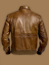Load image into Gallery viewer, Men's Traditional Leather Jacket In Brown
